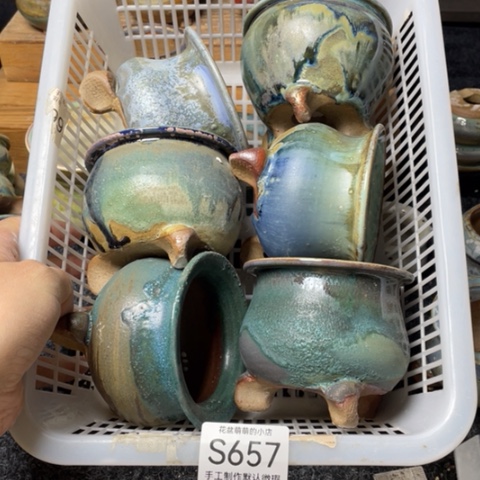 紫砂花盆微瑕657口径6.5左右