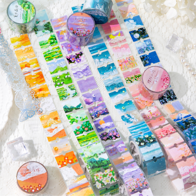 暮光 笔尖游记·云系列合成纸模切胶带 6款