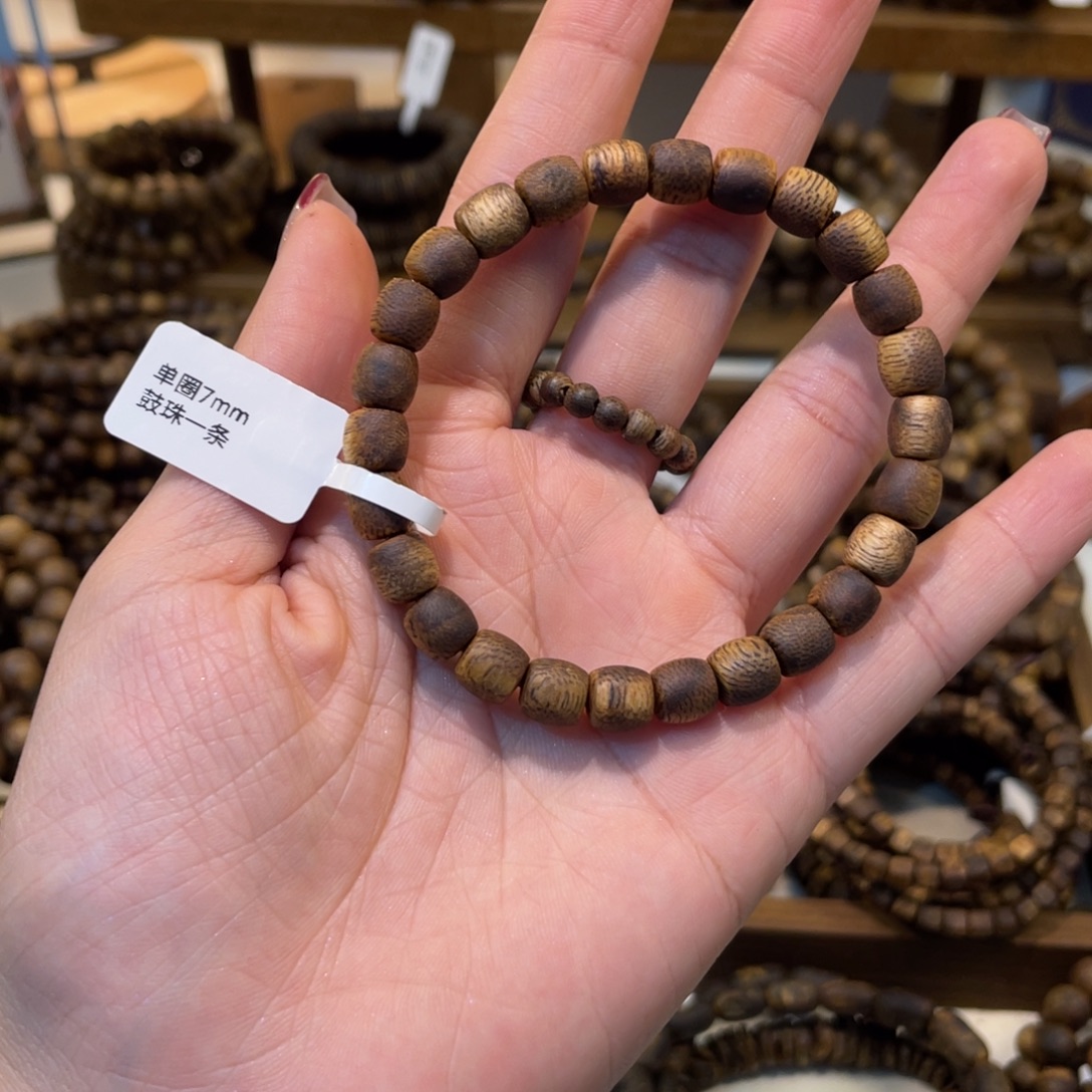 沉香卡7鼓珠单圈4克