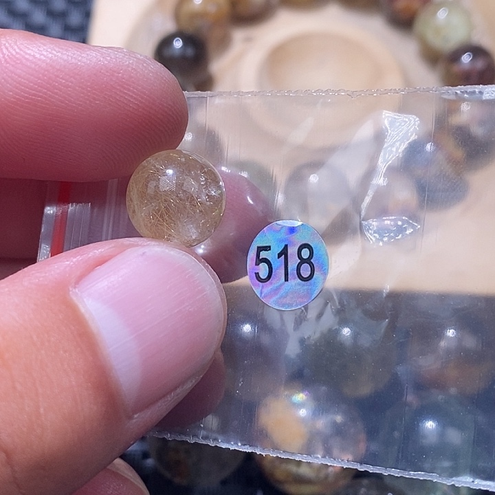 躺****手链发晶未镶嵌天然水晶手串