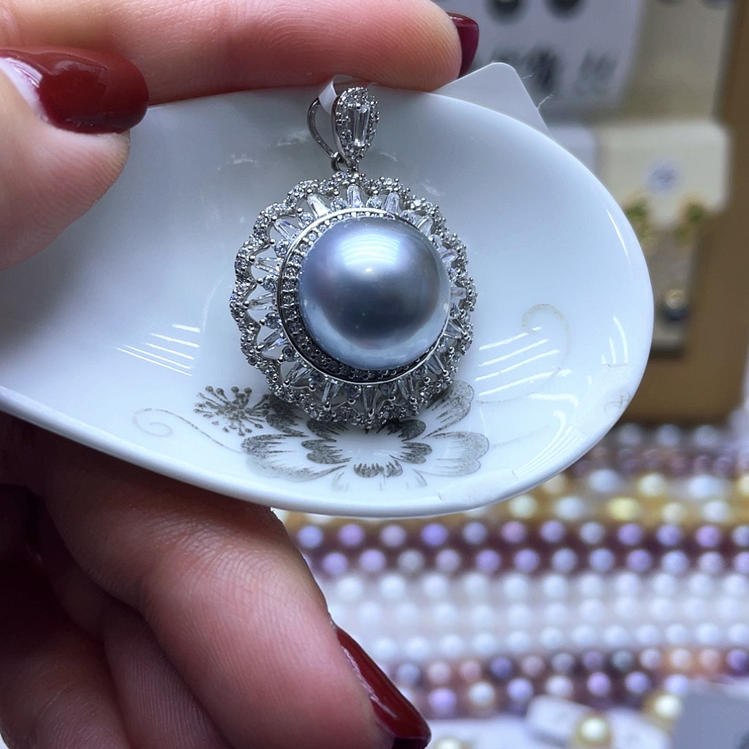 海水珍珠颈饰银S925镶嵌