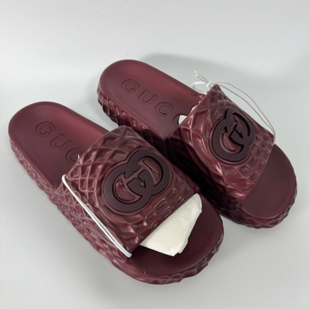 未使用 GUCCI/古驰 红色双g大logo厚底轻便拖鞋