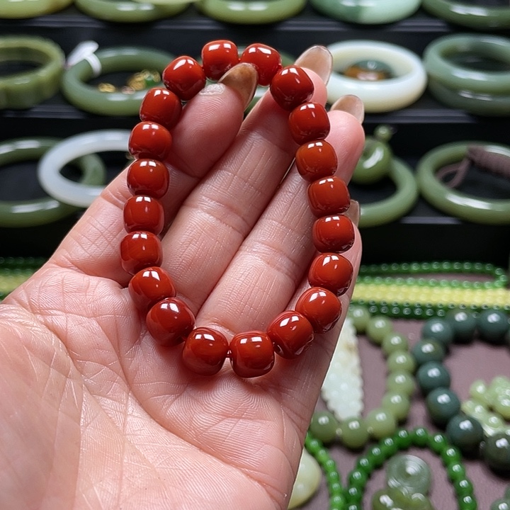 南红玛瑙未镶嵌手链