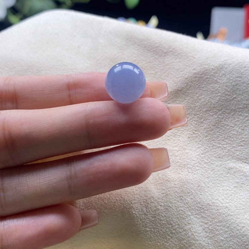 【闪购商品】翡翠颈饰未镶嵌浓蓝紫珠卡13