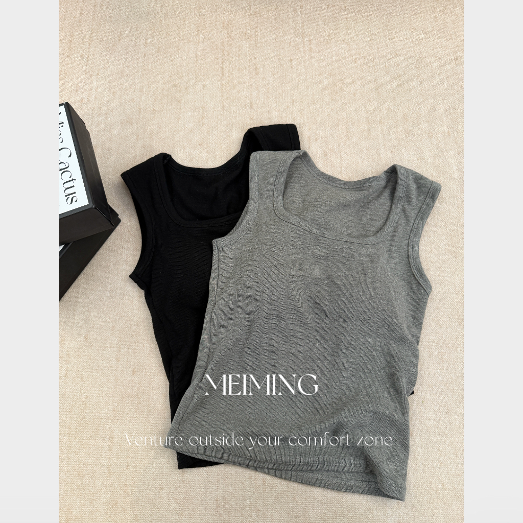 MEIMING 极简风修身百搭款舒适软糯显瘦时尚打底背心 MM8903