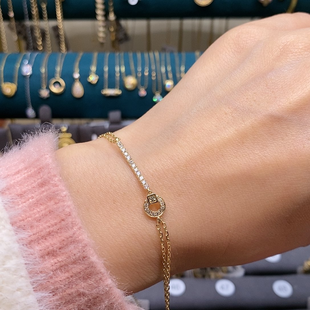 钻石手链18K金镶嵌天然钻石