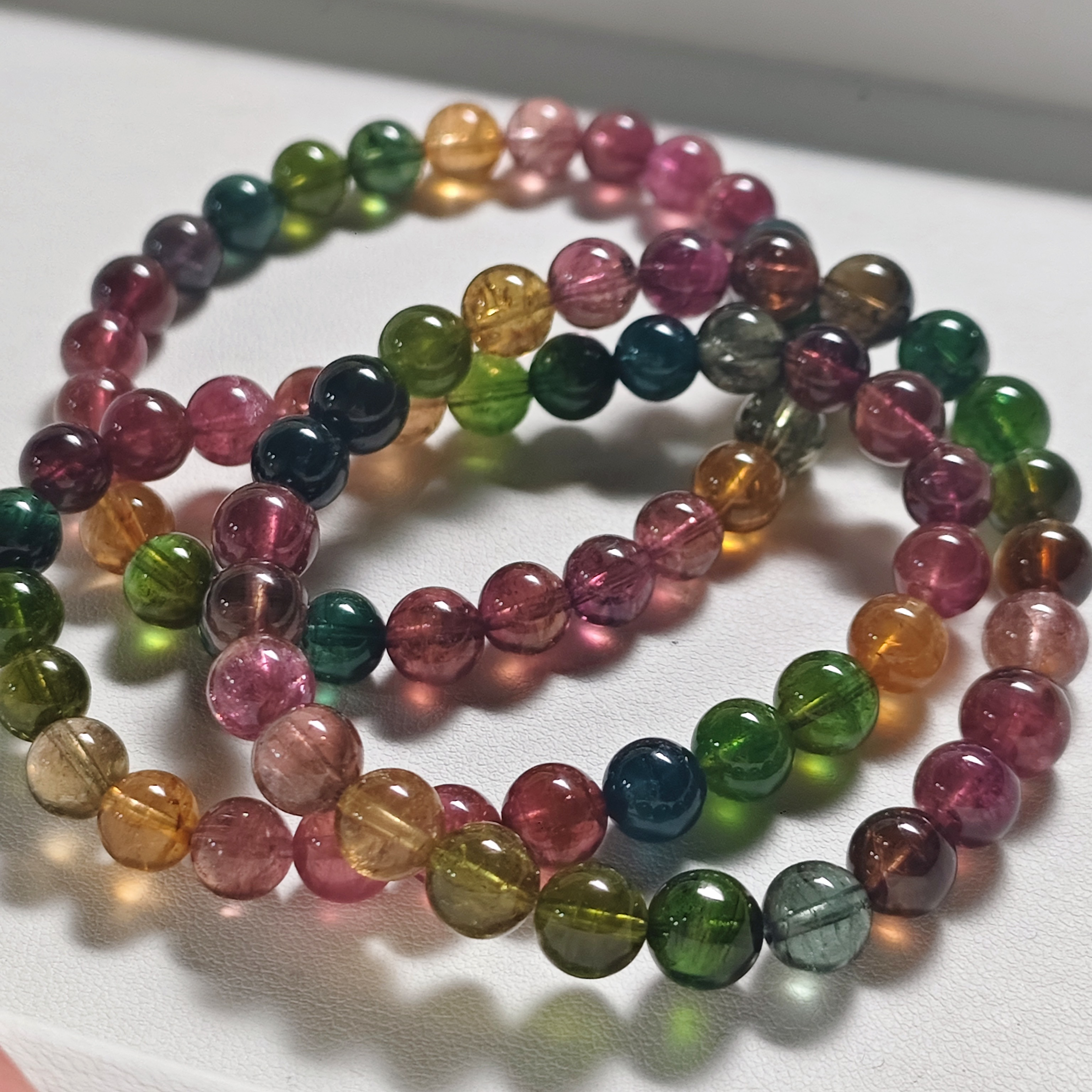 碧玺单圈手链 多个尺寸 多样性发一件 约7-8mm 7488-7489XC