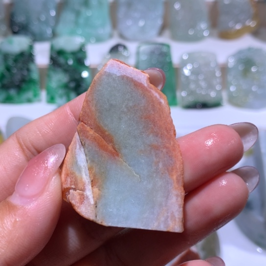 翡翠裸石翡翠边角料
