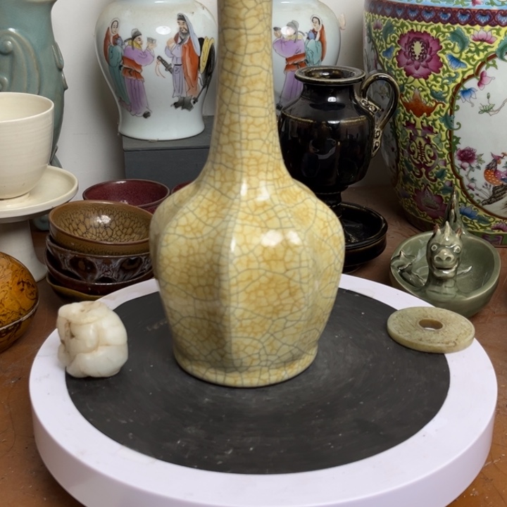 紫砂花瓶瓷器瓷器