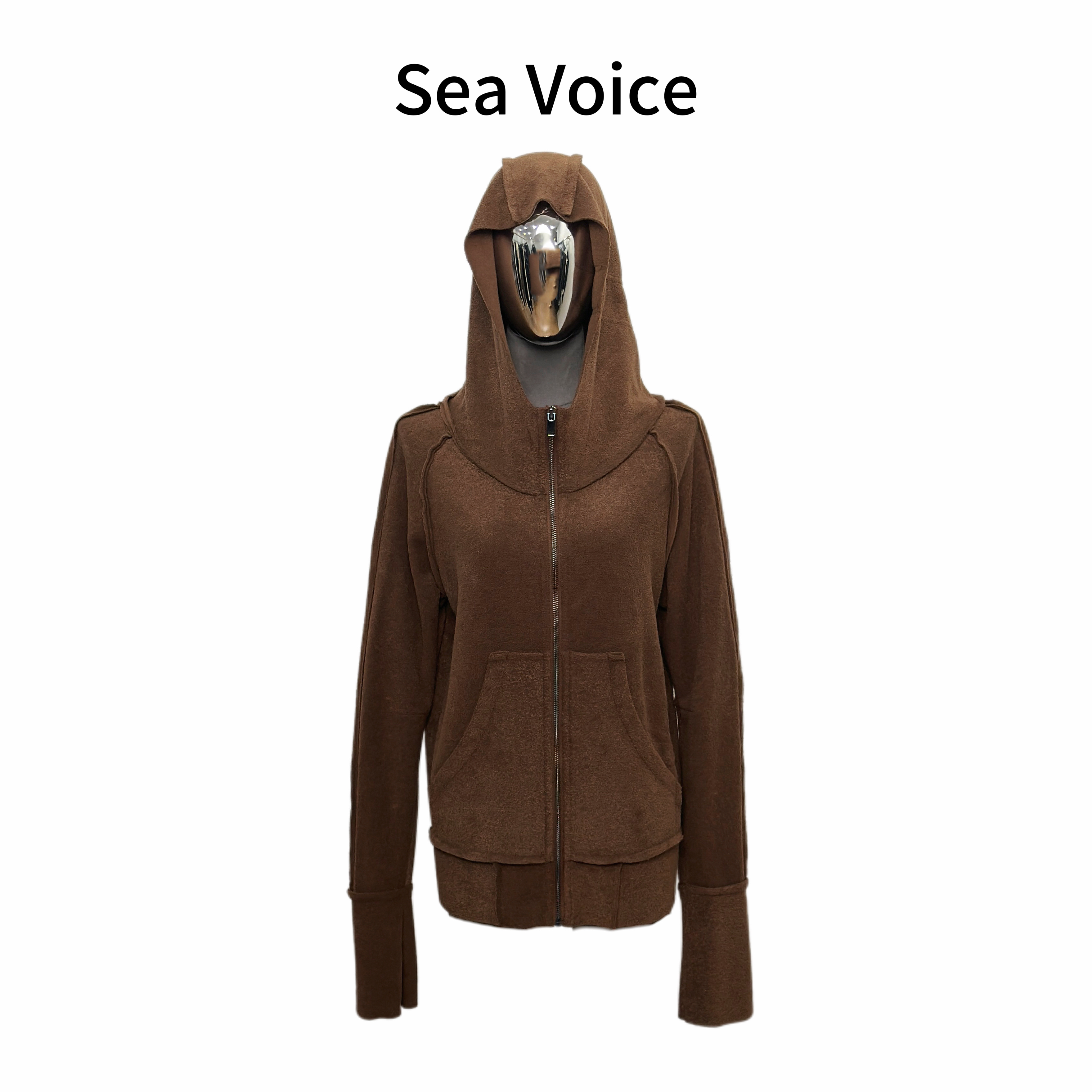 【Sea Voice】气质静奢拉绒毛面软糯拉链卫衣外套5608-226