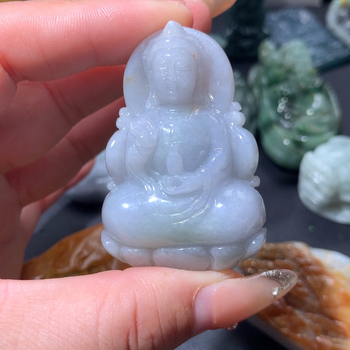 翡翠未镶嵌颈饰保真天然A货翡翠