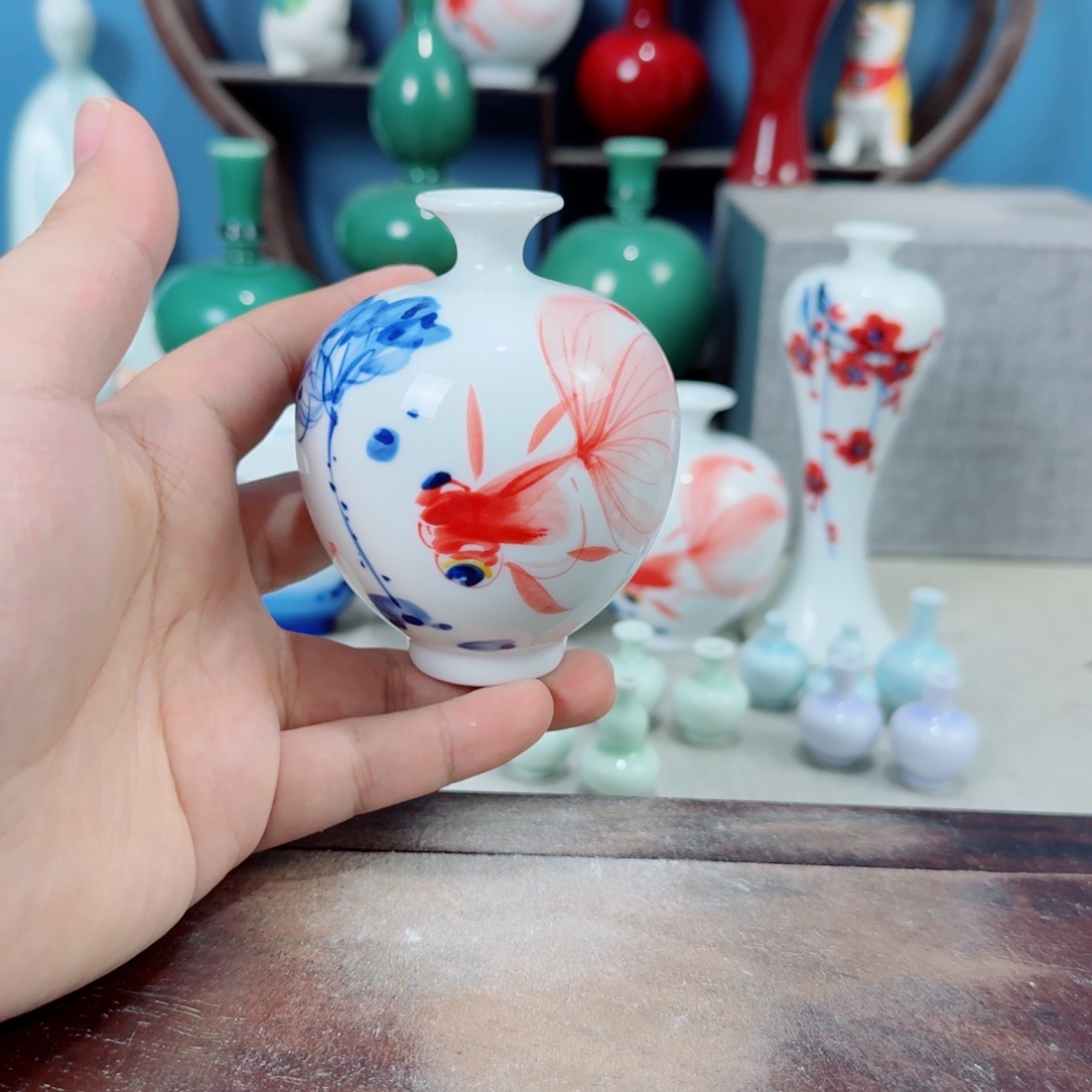 陶瓷手工小花器摆件