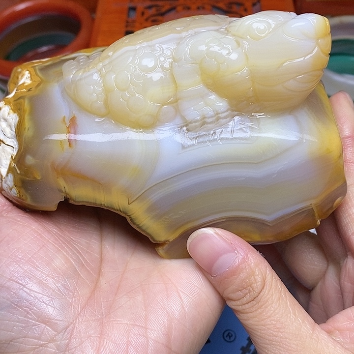未镶嵌手把玛瑙/玉髓静*好