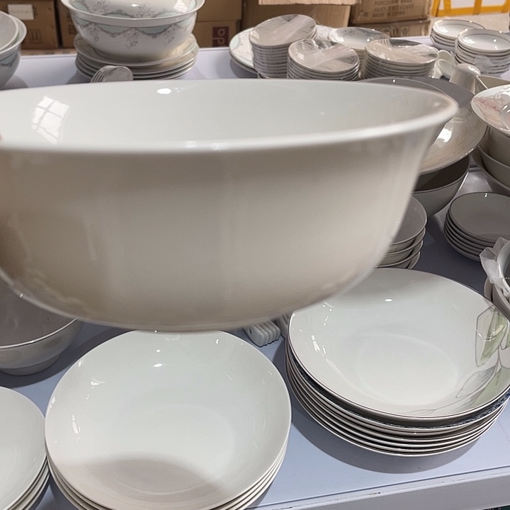 陶瓷纯白 6 寸面碗 5 个