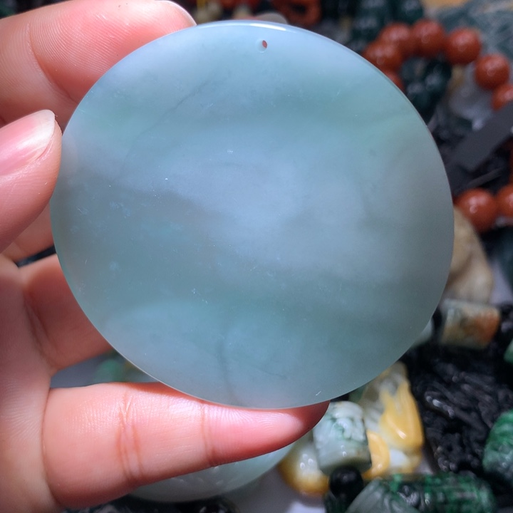 翡翠颈饰未镶嵌保真天然A货翡翠