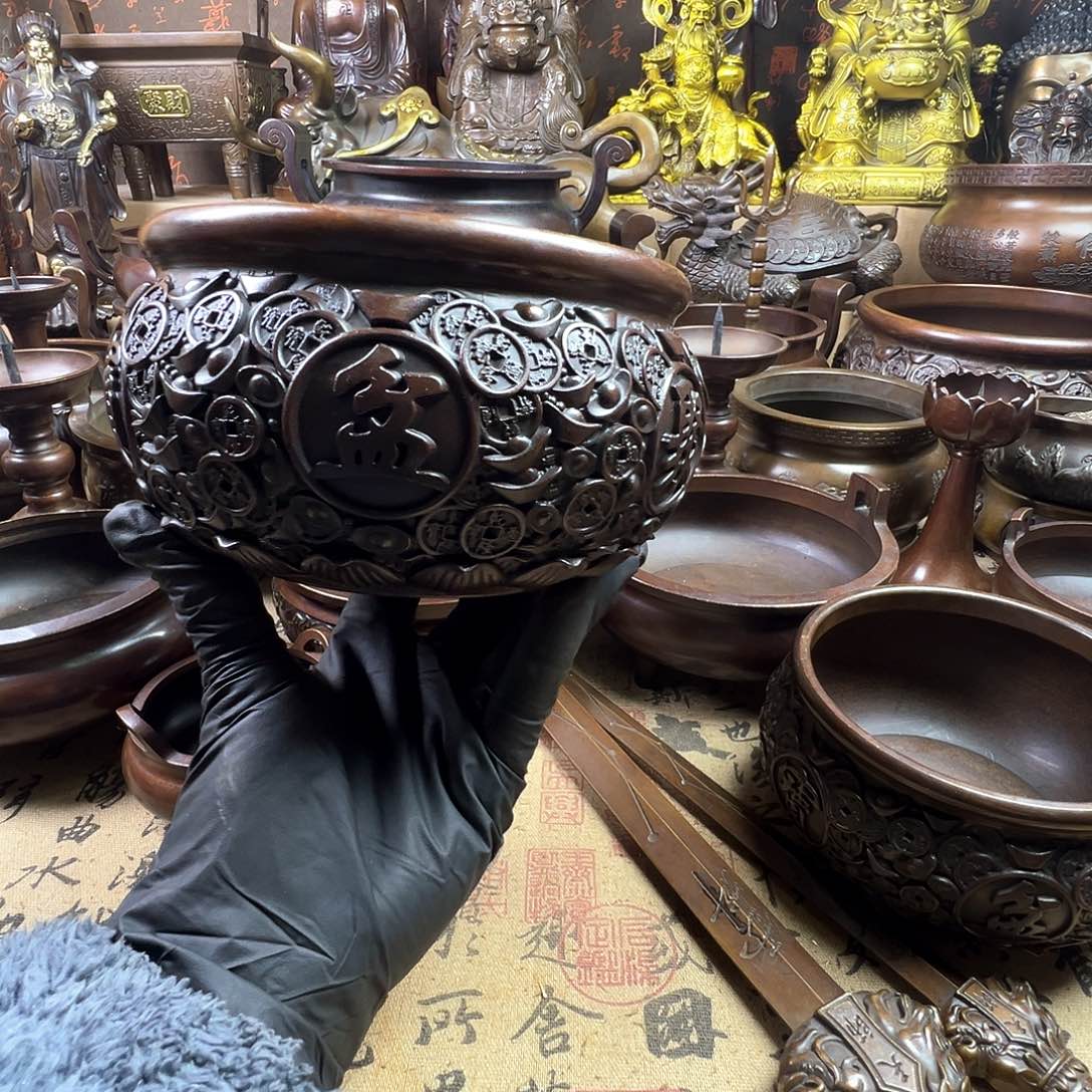 香炉 家用供香炉 风水摆件 聚宝盆 家居摆件