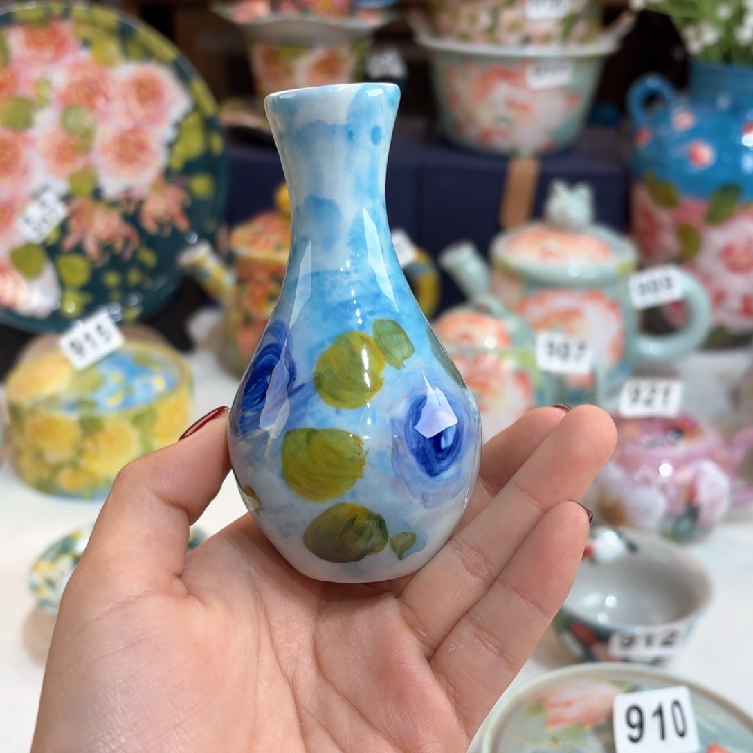 景德镇手绘高温釉下彩陶瓷茶具