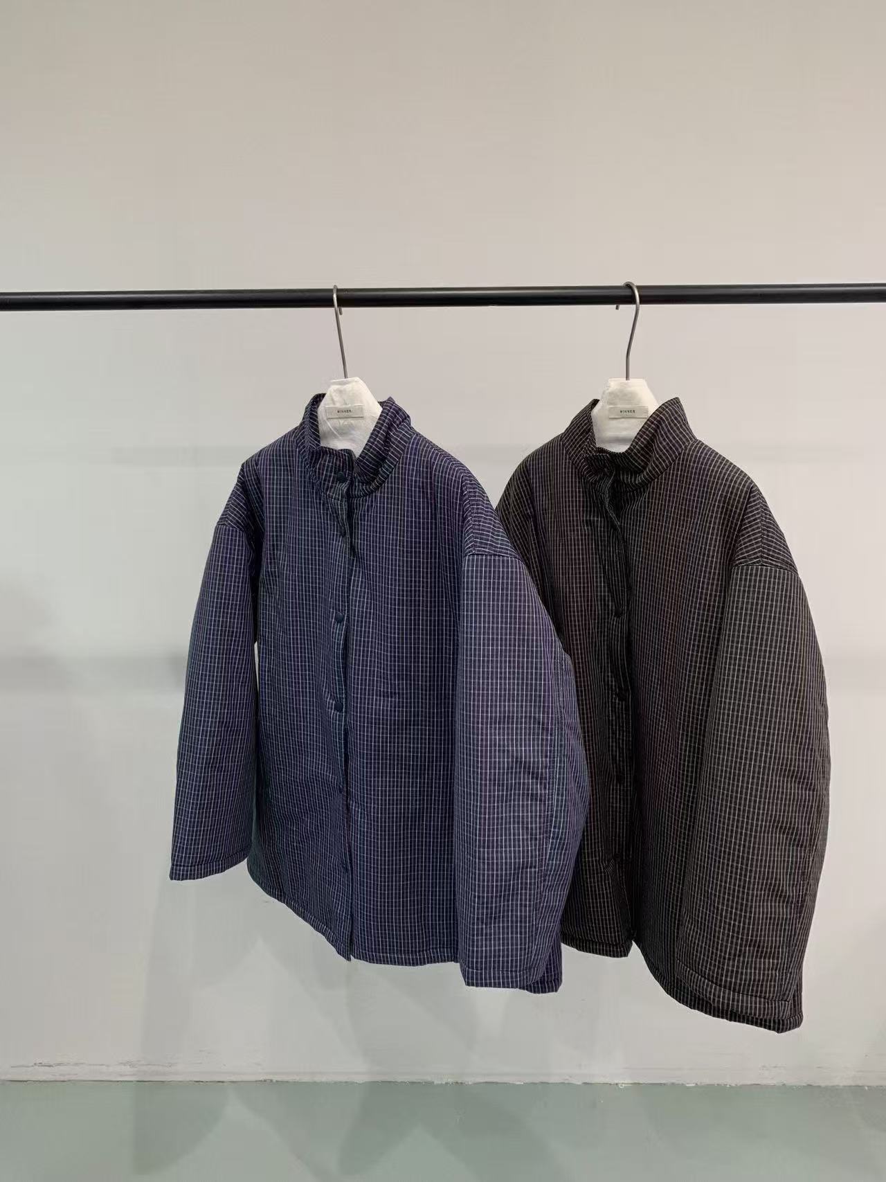 【蓝格】宽松慵懒休闲圆领棉服外套W8216（福利款）