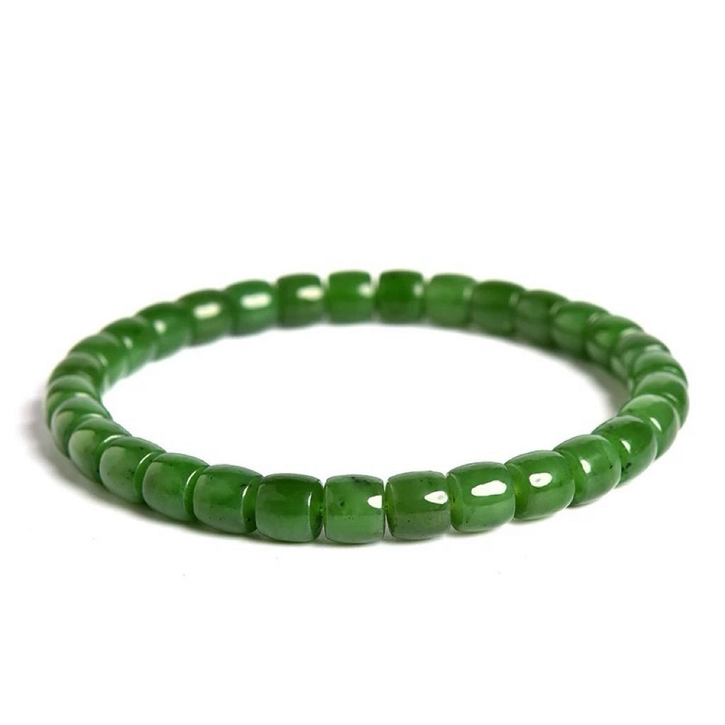 碧玉直切菠菜绿单圈手串气质时尚百搭女款玉