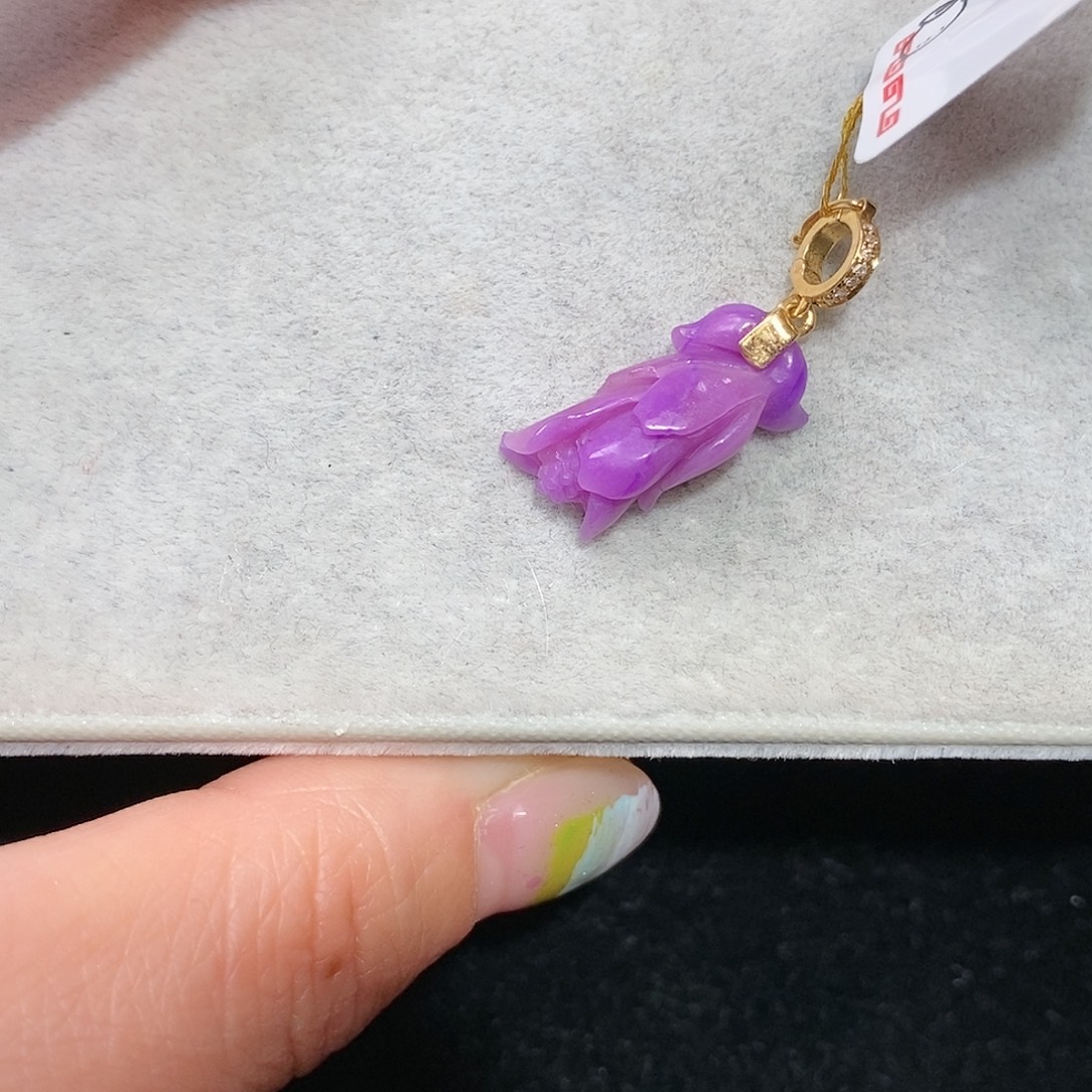 苏纪石（舒俱来）18K金镶嵌吊坠(不含链)