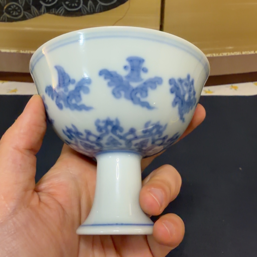 陶工艺品陶瓷高足杯