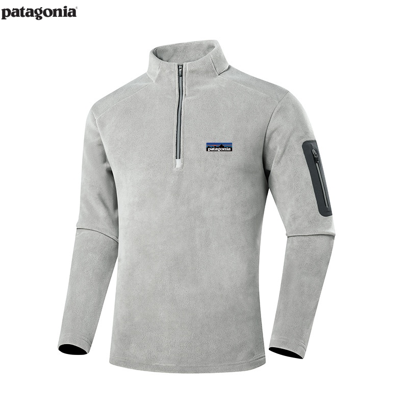 Patagonia/巴塔哥尼亚抓绒卫衣男士秋冬季立领休闲保暖半拉链外套