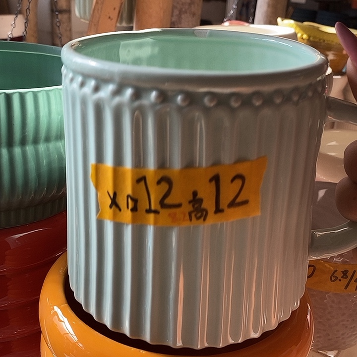 陶盆有孔 瑕疵针孔漏釉介意勿拍 口高