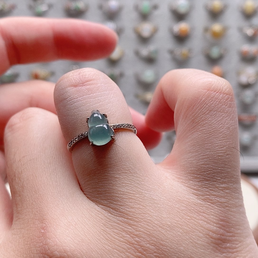 翡翠银S925镶嵌戒指