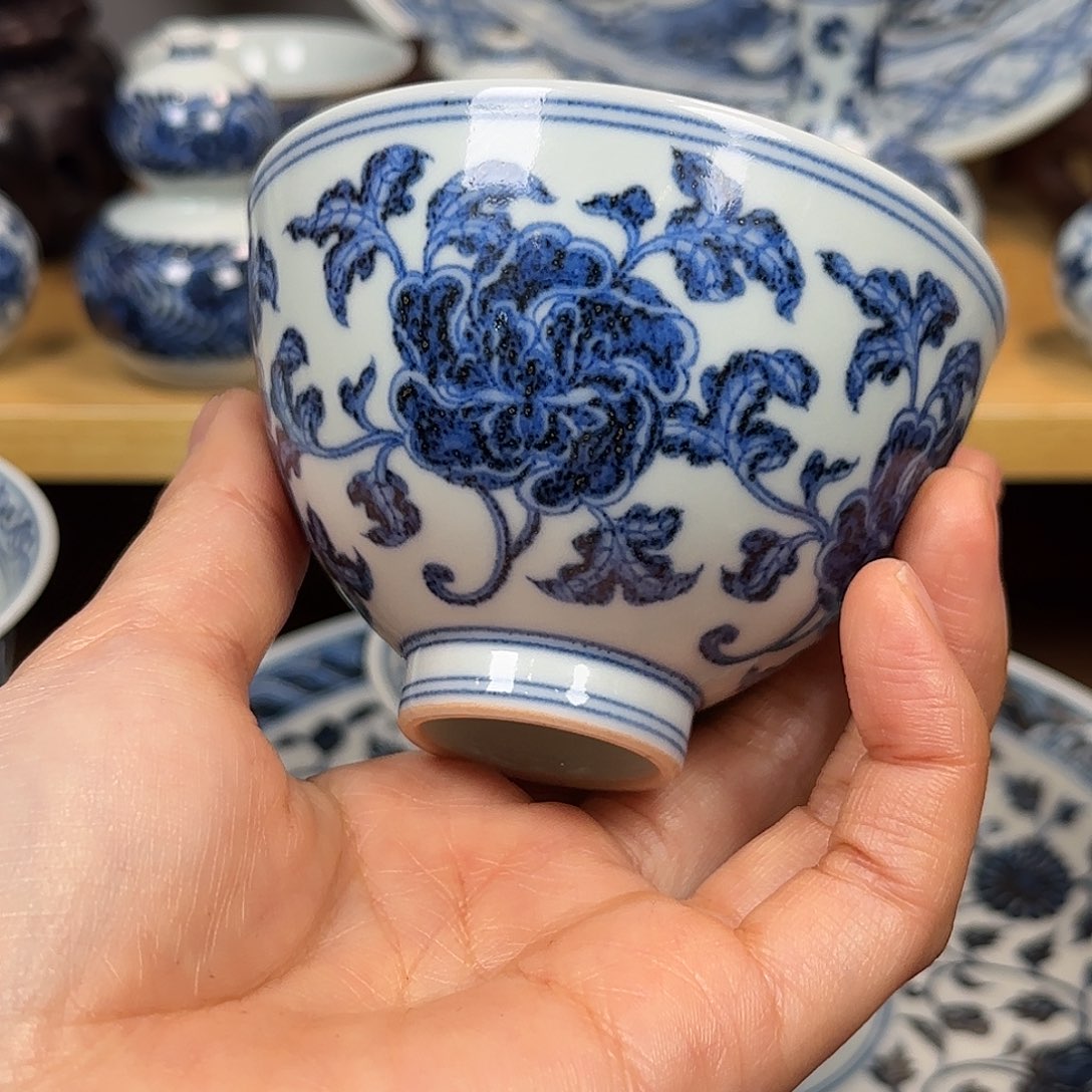 花卉主人杯鸡心杯五云随安