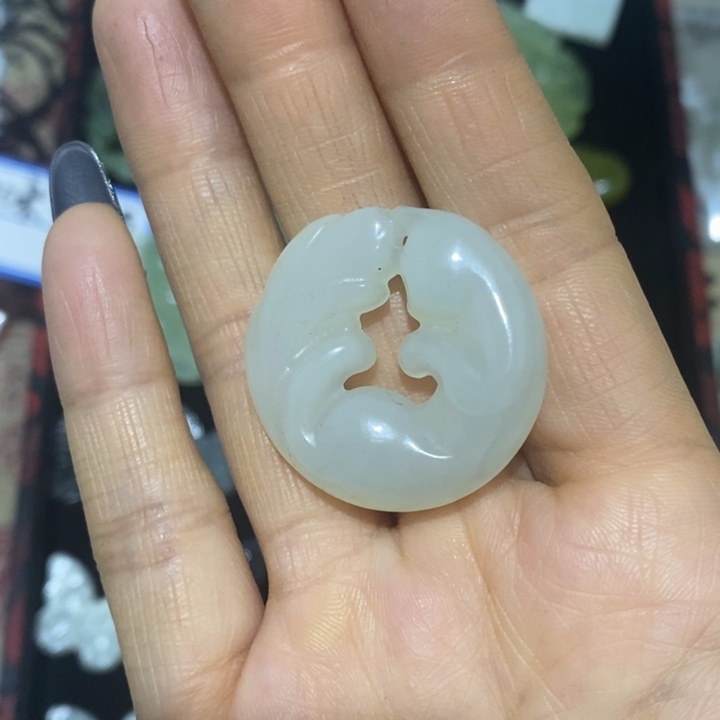 蛇纹石玉合金颈饰