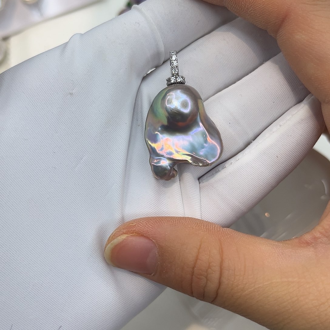 合金耳饰淡水珍珠