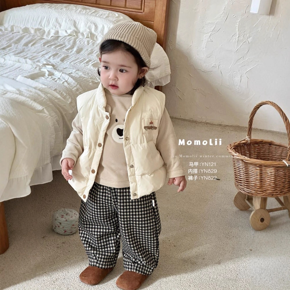 婴幼童羽绒马甲宝宝卡通汽车印花无袖卡通小汽车外套马甲121