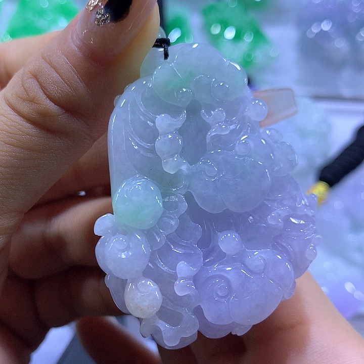 颈饰未镶嵌翡翠天然翡翠A货吊坠