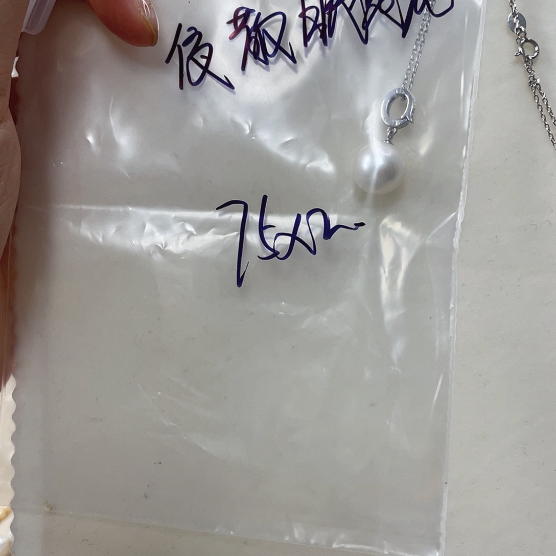 夜***晨淡水珍珠颈饰银S925镶嵌