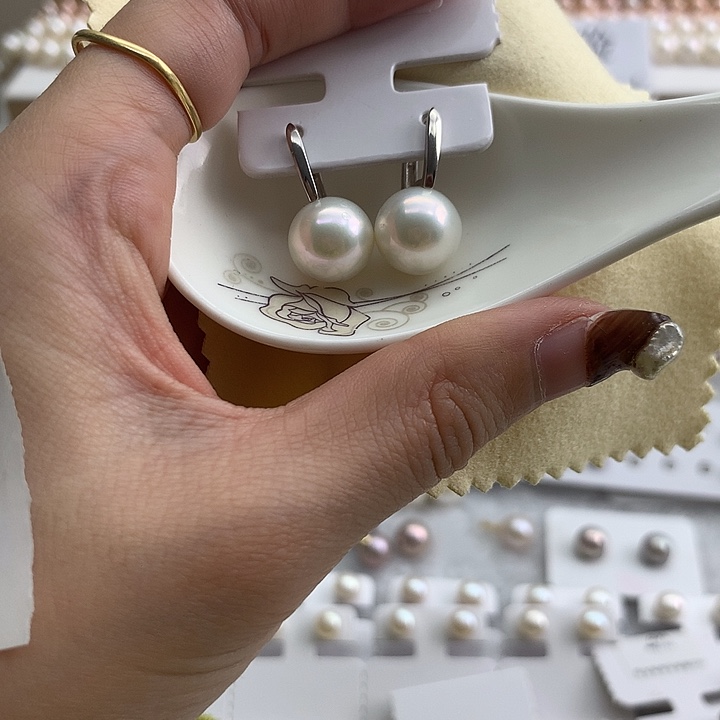 耳饰淡水珍珠银S925镶嵌