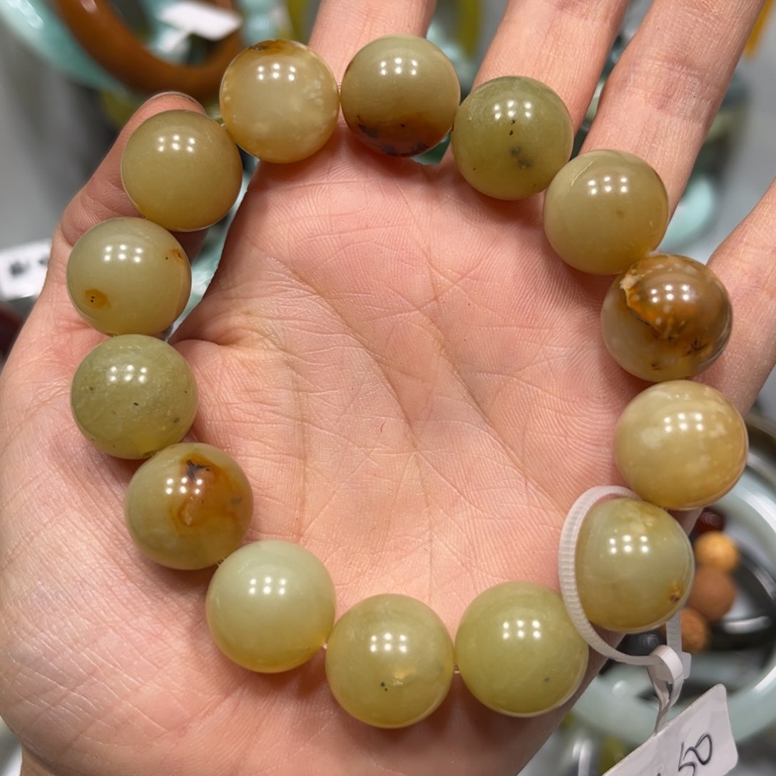 蛇纹石玉手链未镶嵌