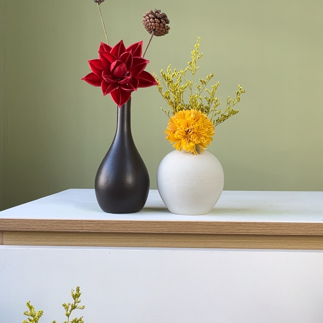 陶瓷花瓶陶瓷花瓶带花高度20-30厘米左右