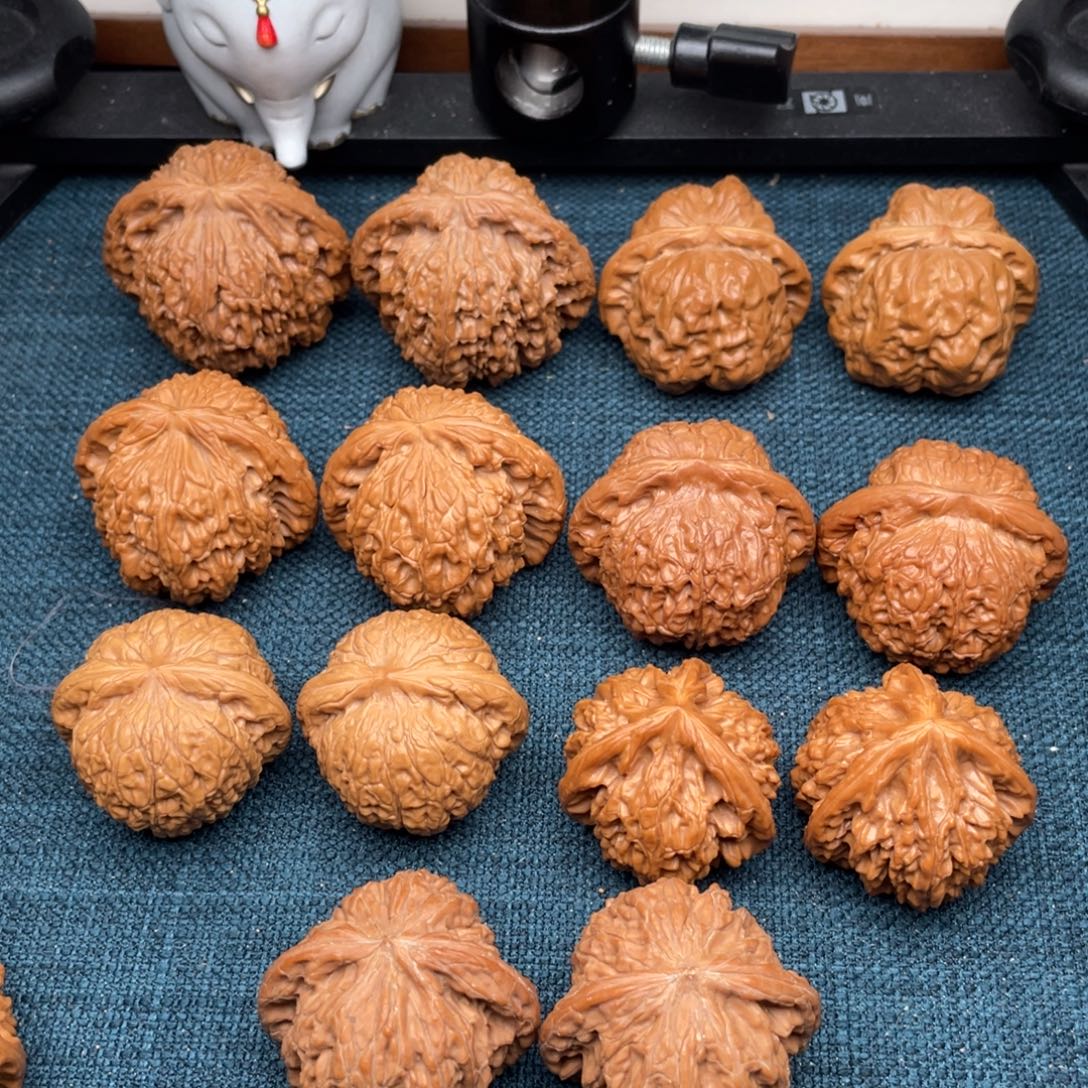 阿***咔文玩核桃把件球磨41