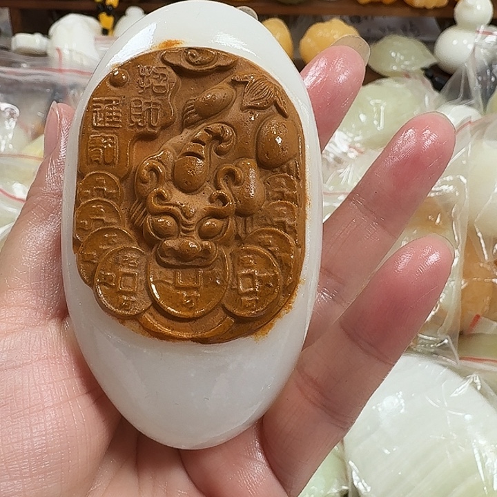 一***好砖雕石头手把件不退不换