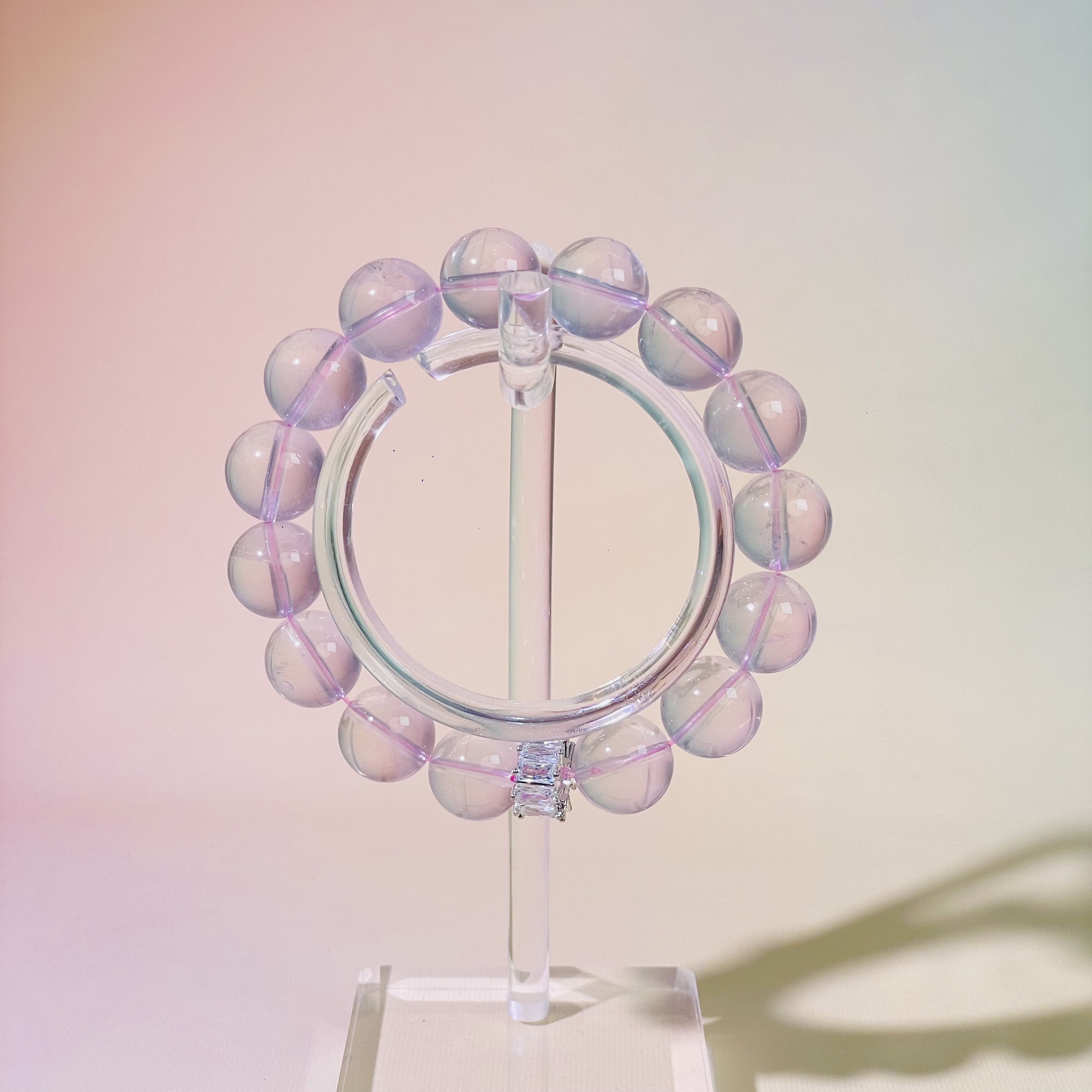 【1065 星光粉珠】粉晶12-13mm手串面小仙多样性发其一Z