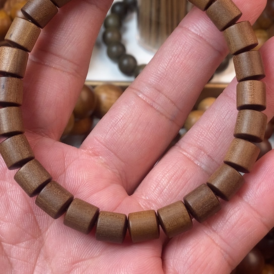 檀香木其他Θ*老山檀香8直切珠焦糖