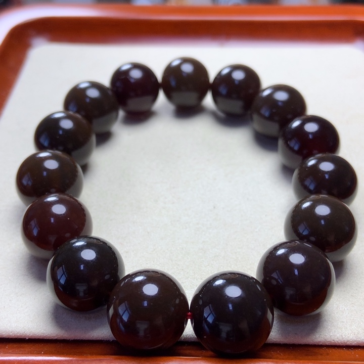 玛瑙/玉髓手串未镶嵌酒红