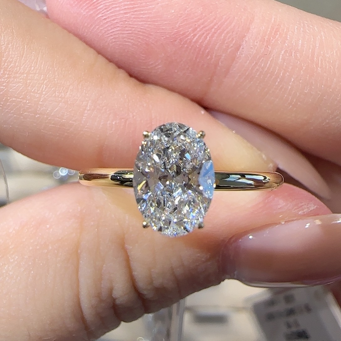 18K金镶嵌实验室培育钻石海莉1卡11-17