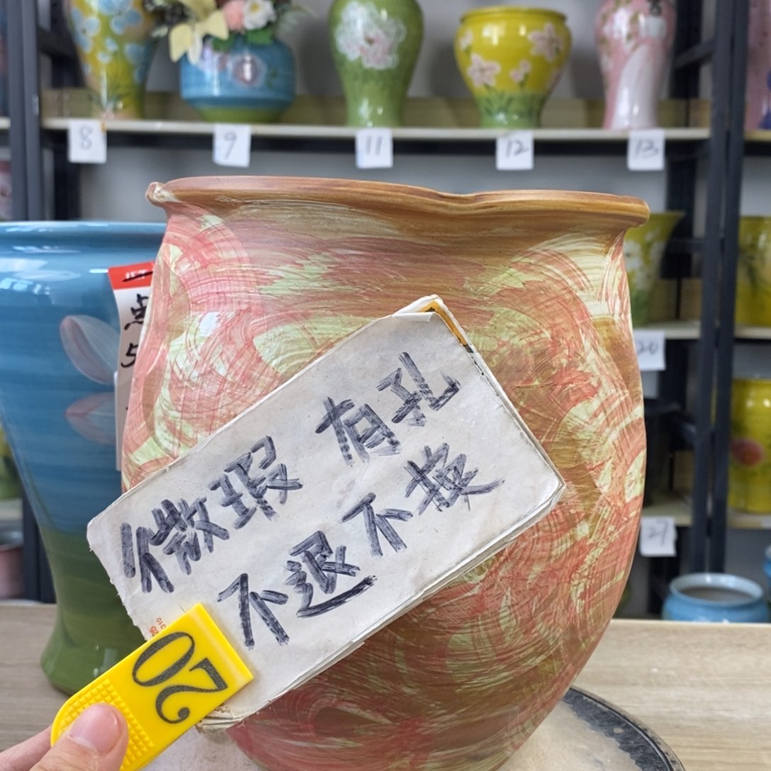 景德镇手工手绘陶瓷花盆