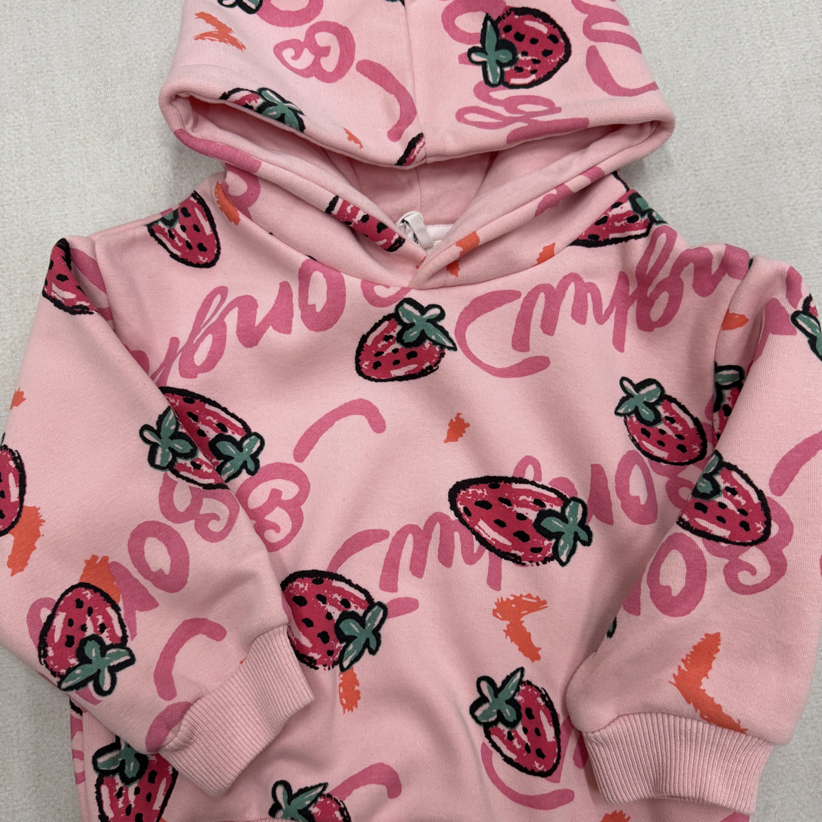 女学院风秋冬纯色加绒加厚款儿童连帽卫衣白色女童韩版娃娃领时尚