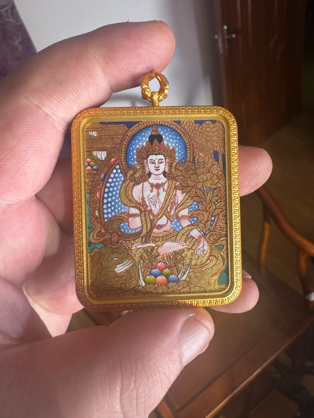 热贡唐卡，普贤菩萨