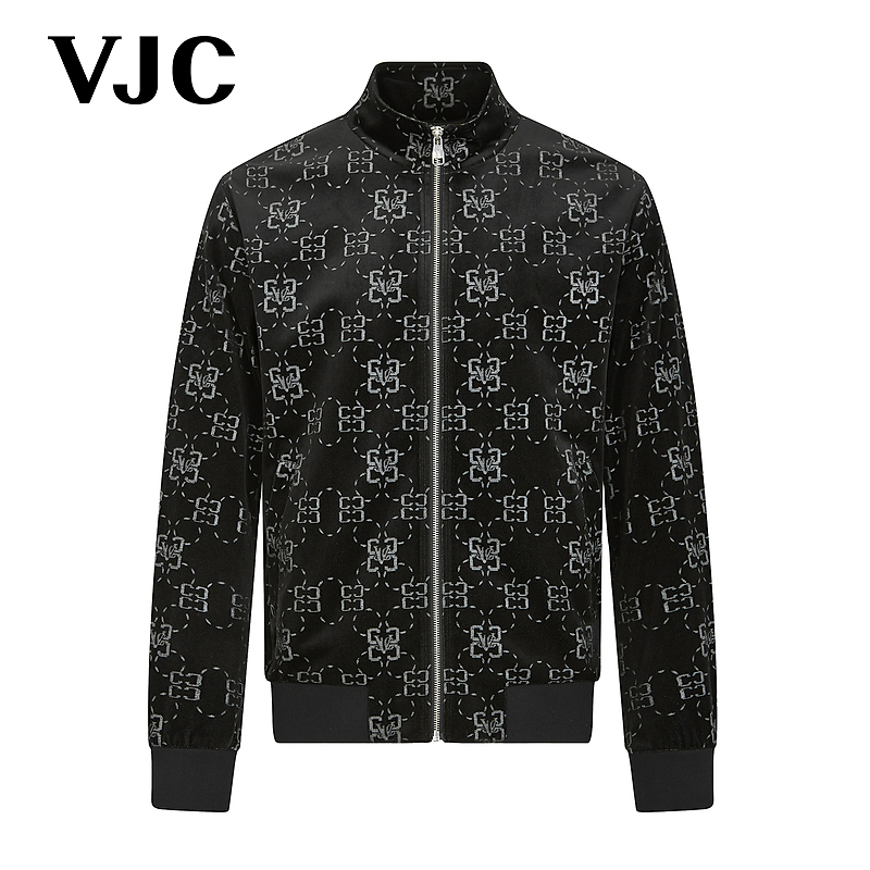 VJC/威杰思2025秋冬新款男装时尚立领长袖针织外套B24DE2509