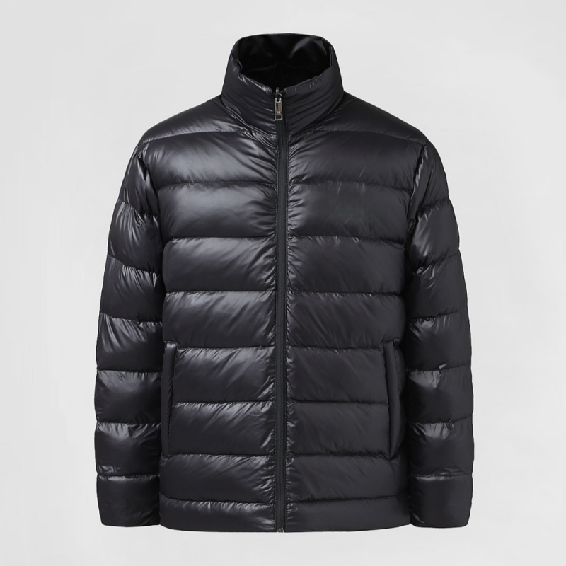 【892】90绒300g克重双面可穿再生尼龙帽子可拆卸秋冬男士羽绒服