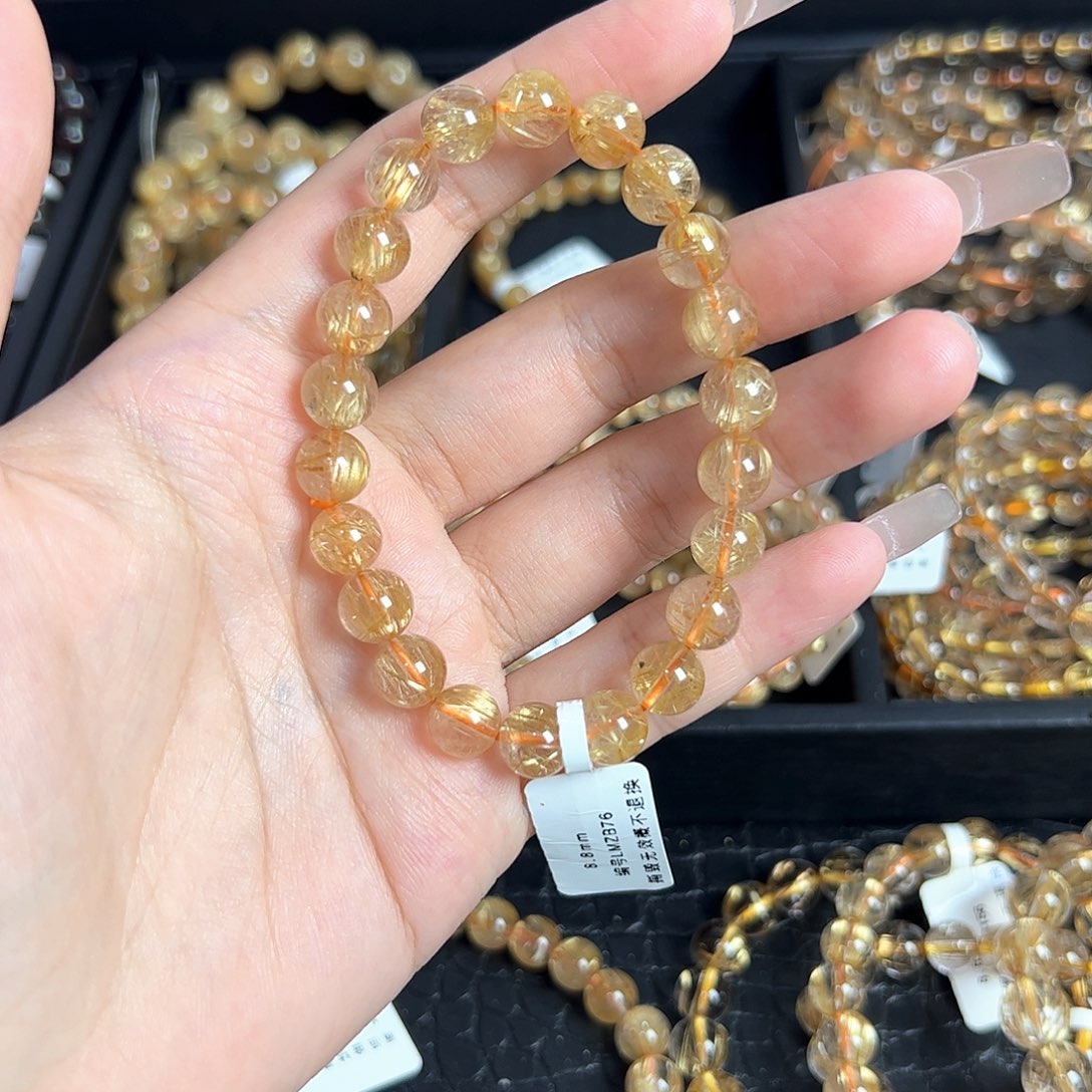 尼***尼水晶手链未镶嵌金发晶手链