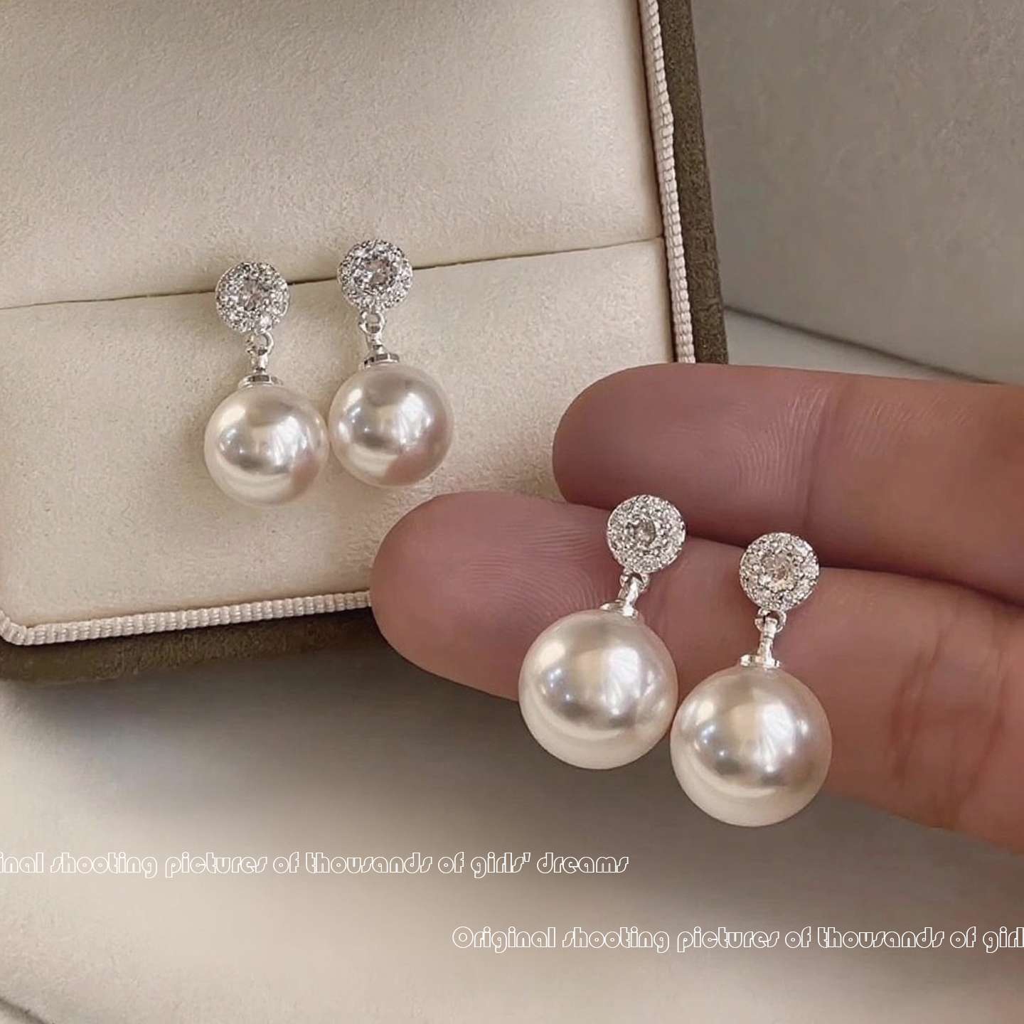 合金耳饰 S925银针小众耳环人造珍珠耳饰女气质轻奢时尚复古ins